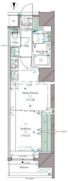 ガリシア笹塚 1303 間取り図