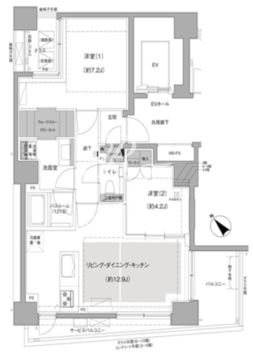 エルスタンザ文京白山 501 間取り図