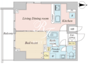 プラウドフラット神楽坂2 1002 間取り図
