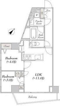 ルミーク文京千石 403 間取り図
