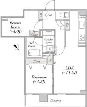 ルミーク文京千石 405 間取り図