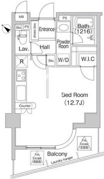 コンフォリア代々木上原 303 間取り図