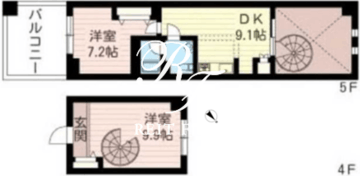 レジデンスシャルマン月島 436 間取り図