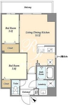 アルファコート曳舟 801 間取り図