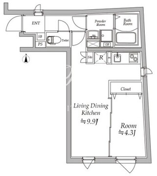 アトリオフラッツ板橋本町 401 間取り図