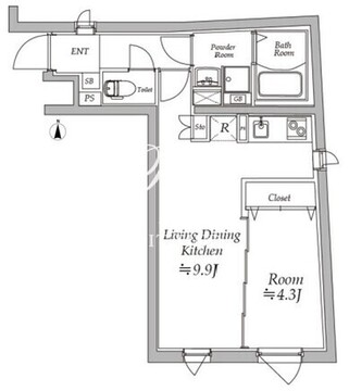 アトリオフラッツ板橋本町 301 間取り図