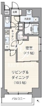 ミェーレ日本橋 403 間取り図