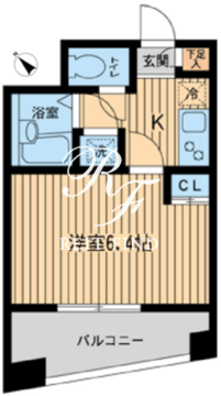 エスティメゾン千駄木 1503 間取り図