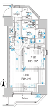 プレール・ドゥーク両国4 408 間取り図