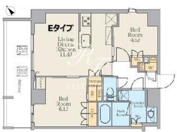 クレストコート蔵前ステーションフロント 1102 間取り図