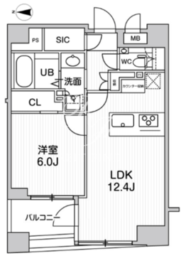 シーズンフラッツ日本橋人形町プレミア 203 間取り図