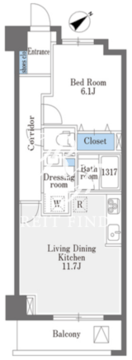 ラドゥセール巣鴨ウエスト 207 間取り図