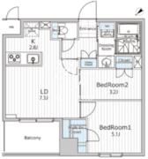 ビエラコート日本橋久松町 1103 間取り図