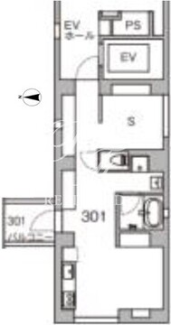 天神町プレイス 301 間取り図