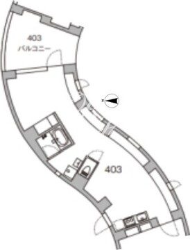 天神町プレイス 403 間取り図