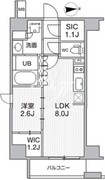 シーズンフラッツ新高円寺 201 間取り図