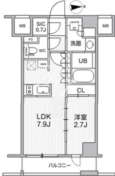 シーズンフラッツ新高円寺 203 間取り図