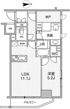 シーズンフラッツ新高円寺 503 間取り図