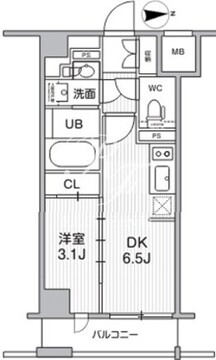 シーズンフラッツ新高円寺 502 間取り図