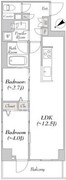ルミーク文京千石 407 間取り図
