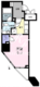 レジディア高輪桂坂 1103 間取り図