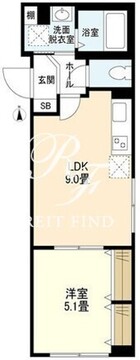ウェルスクエアイズム蒲田 405 間取り図