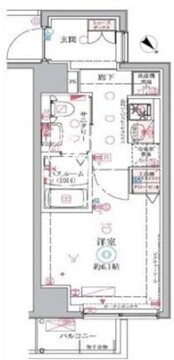 クレヴィスタ大井町 501 間取り図