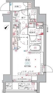 クレヴィスタ東向島 601 間取り図