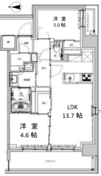 エスレジデンス板橋大山 206 間取り図
