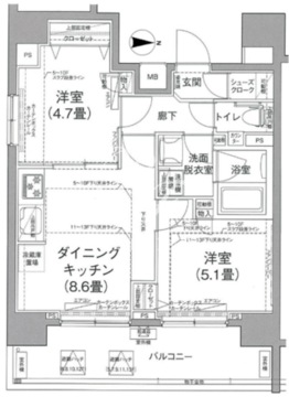 アイル秋葉原ノースドゥーエ 901 間取り図