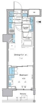 ルフォンプログレ品川戸越 303 間取り図