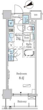 パークアクシス門前仲町・清澄庭園 305 間取り図