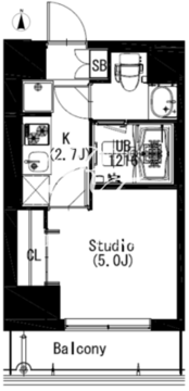 エスティメゾン戸越 206 間取り図
