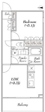 ルミークアン南麻布 520 間取り図