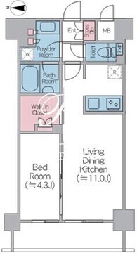 ドゥーエ西馬込2 405 間取り図