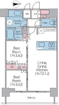 ドゥーエ西馬込2 611 間取り図