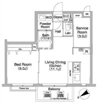 コンフォリア学芸大学 207 間取り図