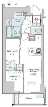 ブリリアイスト上野稲荷町 1101 間取り図