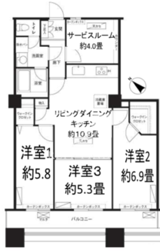 晴海アイランドトリトンスクエアビュータワー 908 間取り図