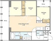 The Grand Terrace Wakabayashi 402 間取り図