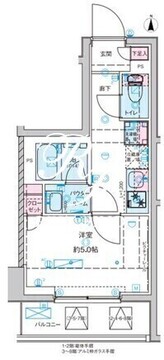 ジェノヴィア桜上水2 402 間取り図