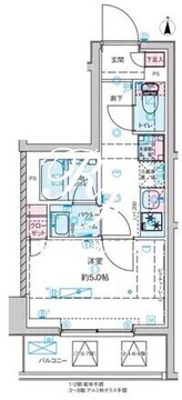ジェノヴィア桜上水2 602 間取り図