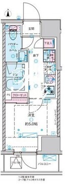 ジェノヴィア桜上水2 403 間取り図