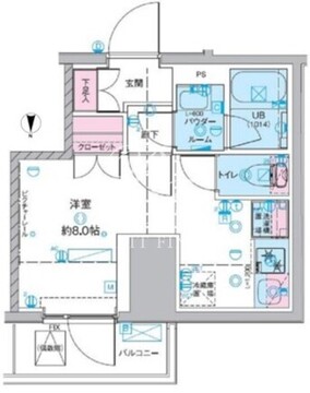 ジェノヴィア桜上水2 405 間取り図