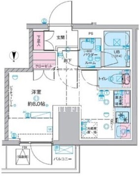 ジェノヴィア桜上水2 605 間取り図