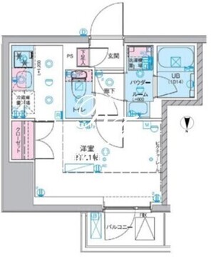 ジェノヴィア桜上水2 706 間取り図