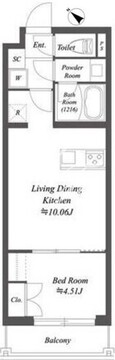 オープンブルーム渋谷本町 104 間取り図