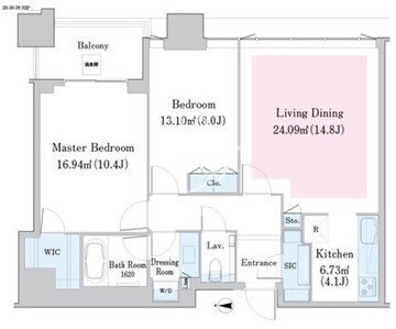 中野ステーションレジデンス 2902 間取り図