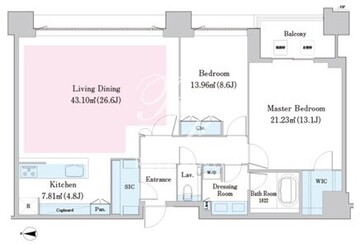 中野ステーションレジデンス 3602 間取り図
