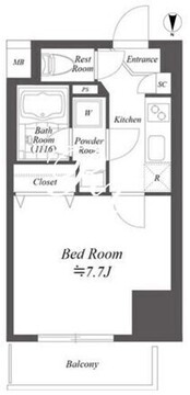 ラヴァンド大島 305 間取り図